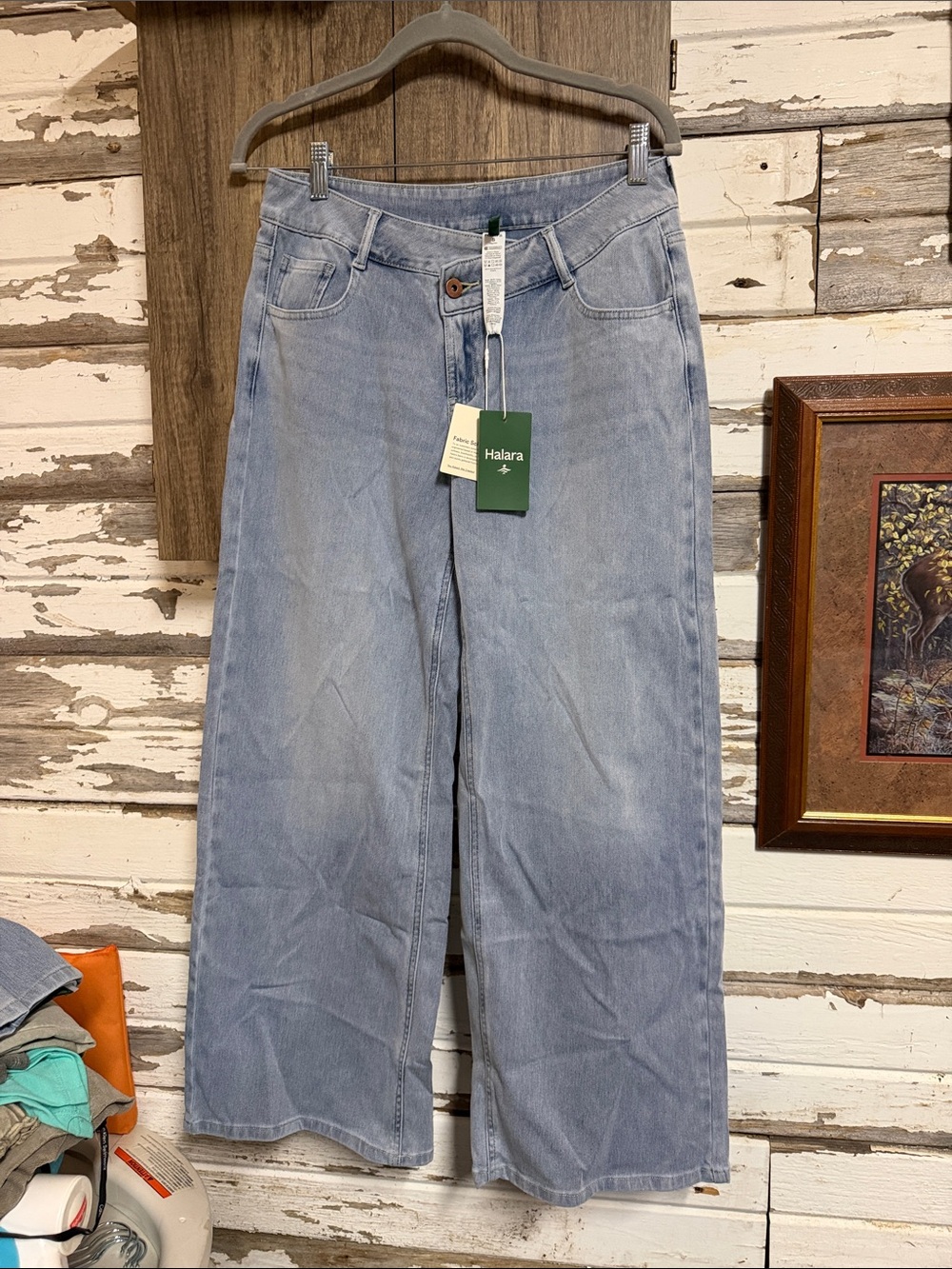 HALARA Light Blue Wide Leg Jeans